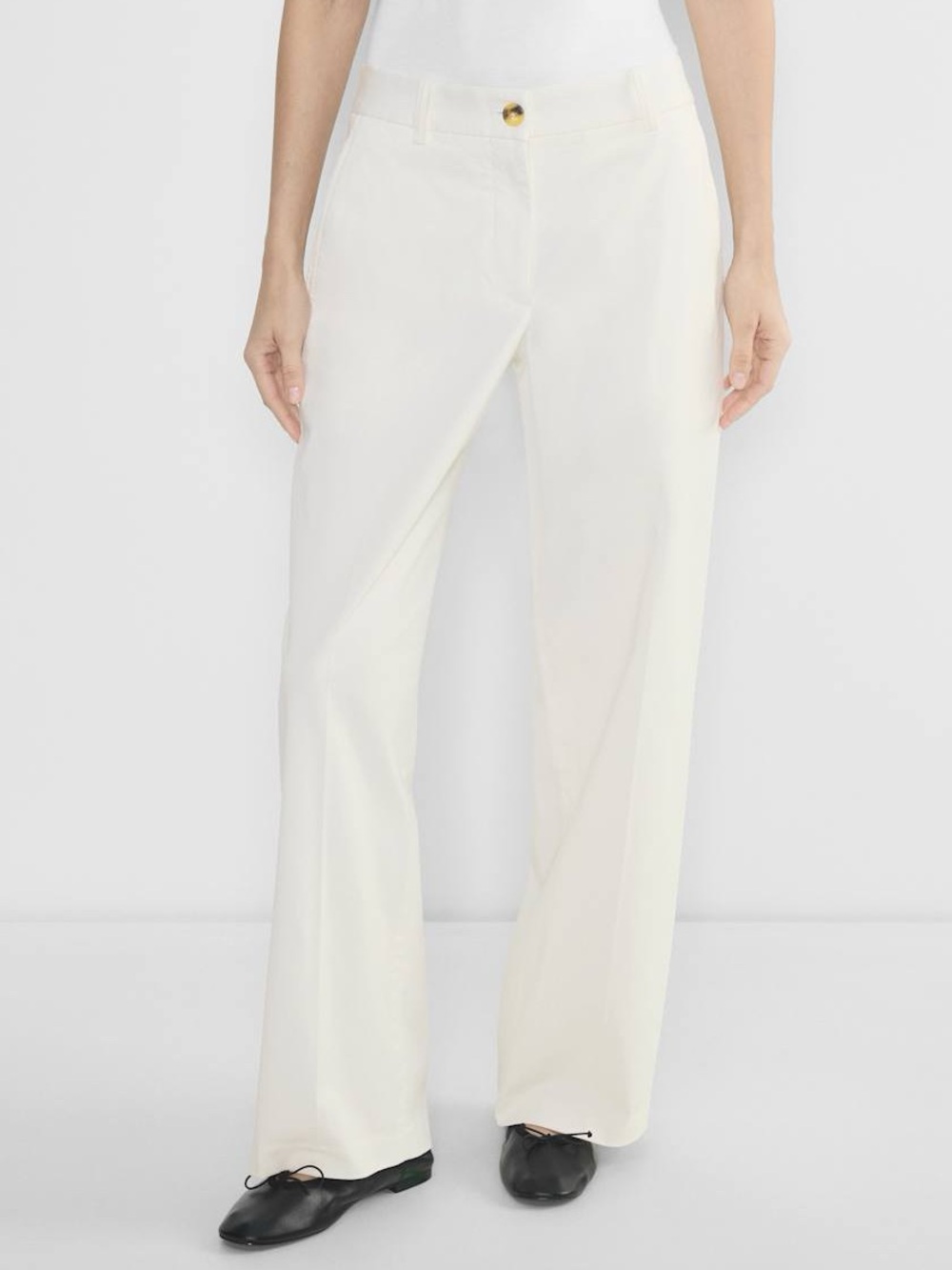 Aritzia Wide Leg Chino White